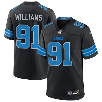 Tyleik Williams Men's Nike  Black Detroit Lions Alternate Custom Game Jersey