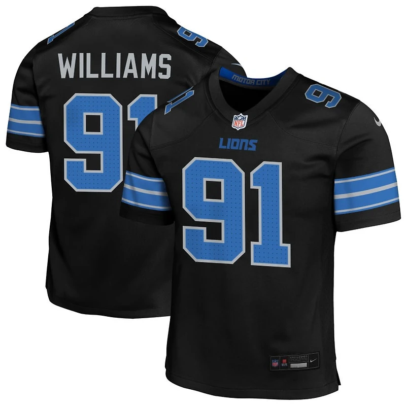 Tyleik Williams Youth Nike  Black Detroit Lions Alternate Custom Game Jersey