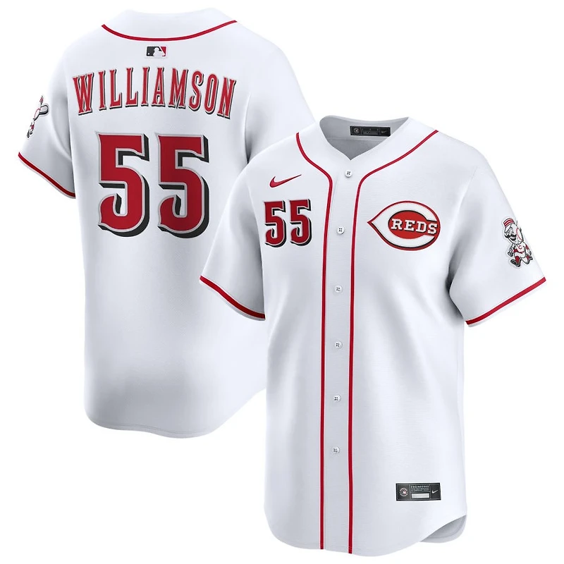 Brandon Williamson Men's Nike White Cincinnati Reds Home Limited Custom Jersey