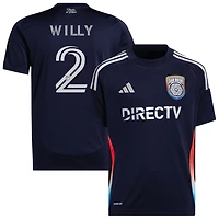 Willy Kumado Willy Youth adidas  Navy San Diego FC 2025 State of Flow Replica Custom Jersey