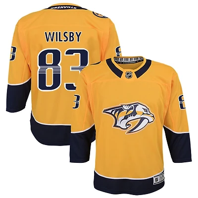 Adam Wilsby Youth Yellow Nashville Predators Home Premier Custom Jersey
