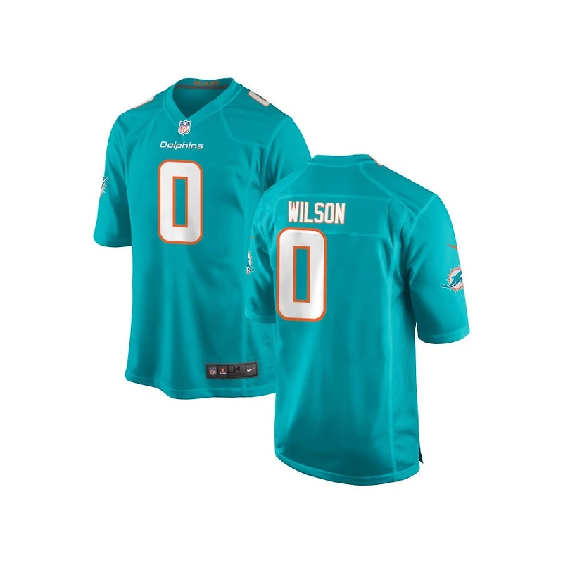 Zach Wilson Youth Nike Aqua Miami Dolphins 2018 Custom Game Jersey