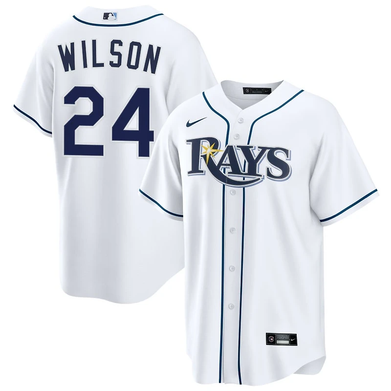 Steven Wilson Men's Nike White Tampa Bay Rays Home Custom Replica Jersey