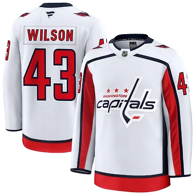 Tom Wilson Men's Fanatics White Washington Capitals Away Premium Custom Jersey