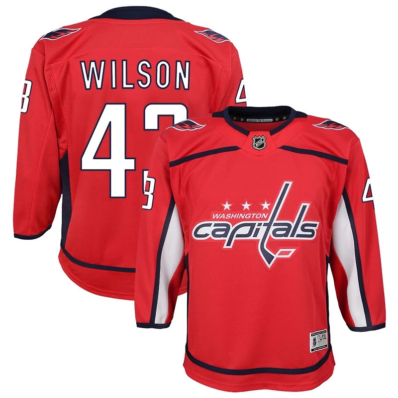 Tom Wilson Youth Red Washington Capitals Home Custom Premier Jersey