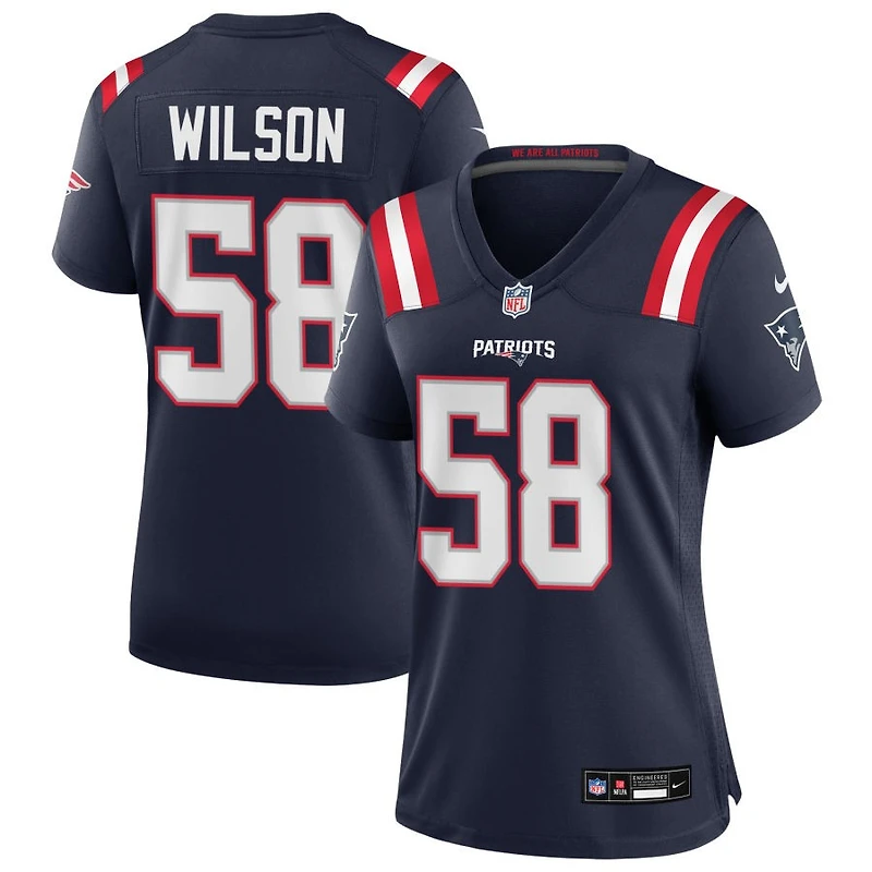 Jared Wilson Women's Nike Navy New England Patriots Custom Game Jersey