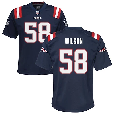 Jared Wilson Youth Nike Navy New England Patriots Custom Game Jersey