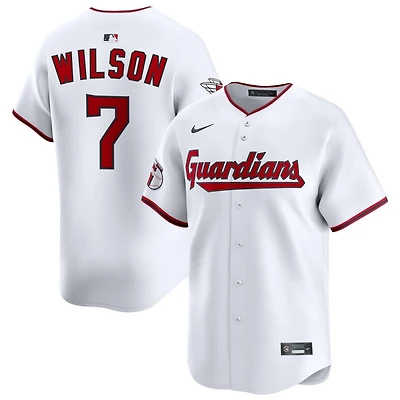 Will Wilson Men's Nike White Cleveland Guardians Home Limited Custom Jersey