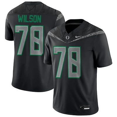 Gernorris Wilson Men's Nike Black Oregon Ducks NIL Pick-A-Player Game Jersey