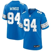 Mekhi Wingo Men's Nike  Blue Detroit Lions Custom Game Jersey