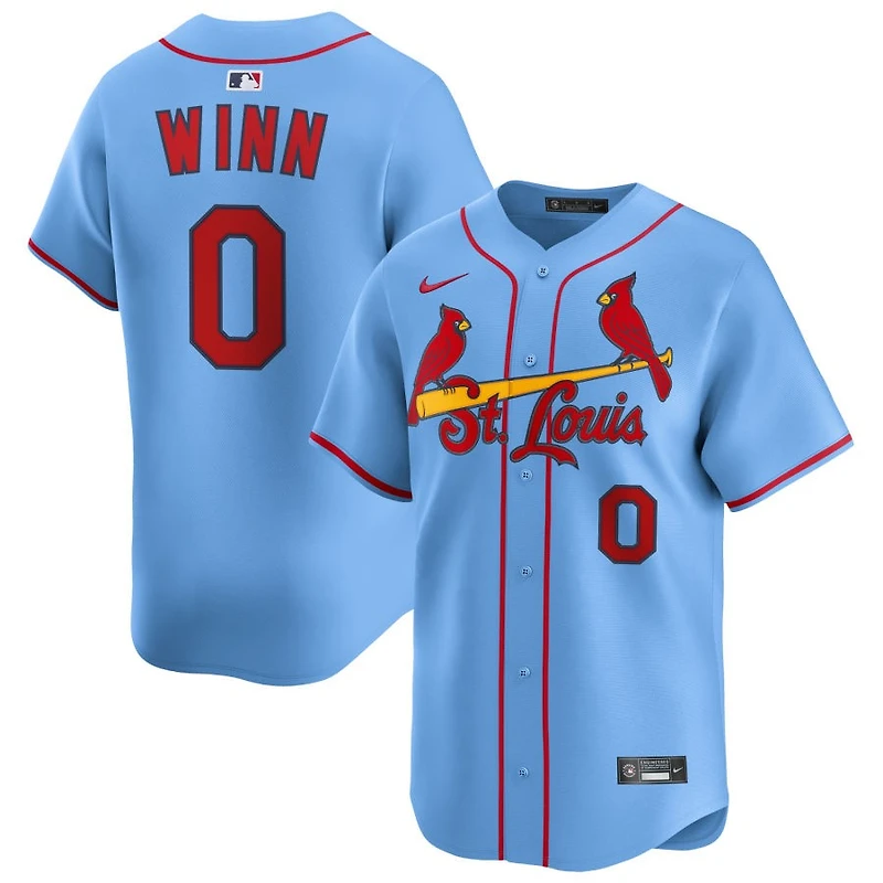 Masyn Winn Men's Nike Light Blue St. Louis Cardinals Alternate Limited Custom Jersey