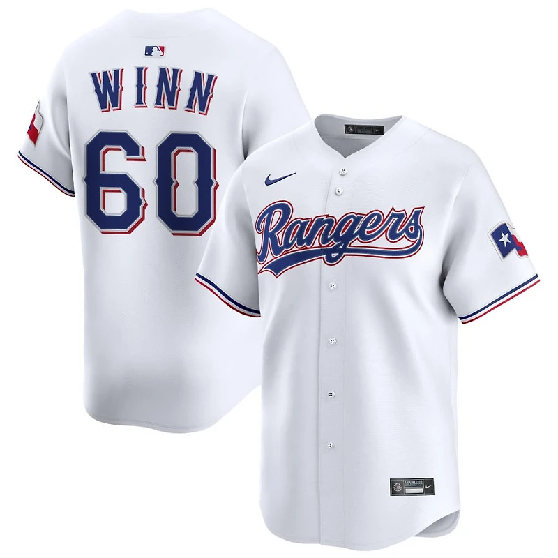 Cole Winn Men's Nike White Texas Rangers Home Limited Custom Jersey
