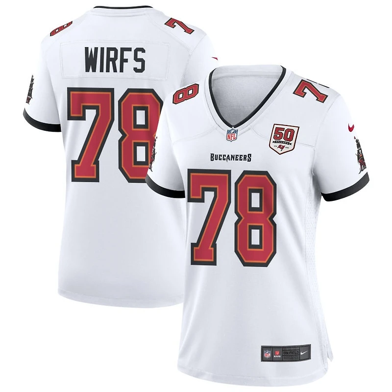 Tristan Wirfs Women's Nike White Tampa Bay Buccaneers 50th Season Custom Game Jersey