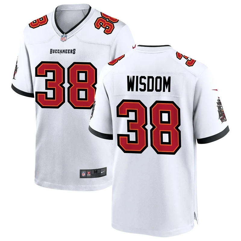 Rashad Wisdom Men's Nike White Tampa Bay Buccaneers  White Custom Game Jersey