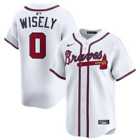Brett Wisely Men's Nike White Atlanta Braves Home Limited Custom Jersey