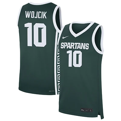 Denham Wojcik Men's Nike Green Michigan State Spartans NIL Pick-A-Player Men's Basketball Jersey