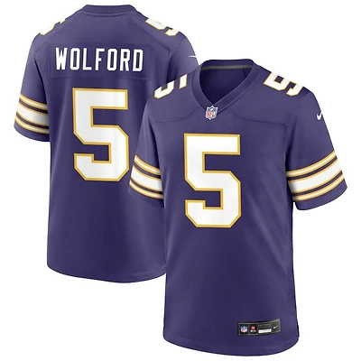 John Wolford Men's Nike Purple Minnesota Vikings Classic Custom Game Jersey