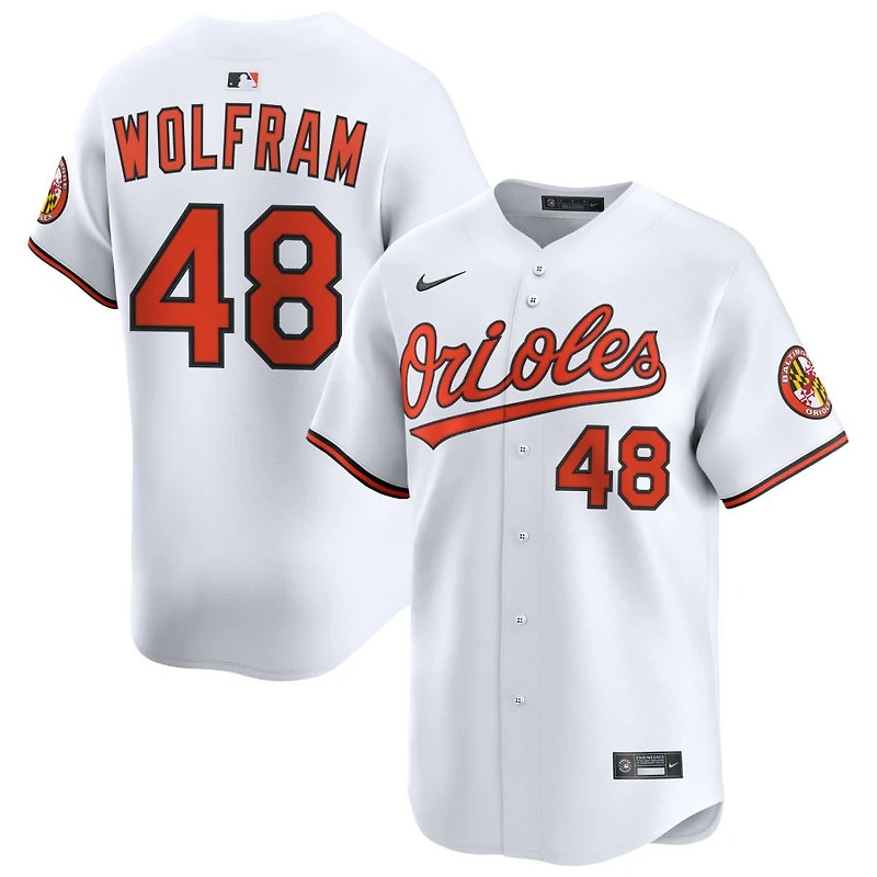 Grant Wolfram Men's Nike White Baltimore Orioles Home Limited Custom Jersey