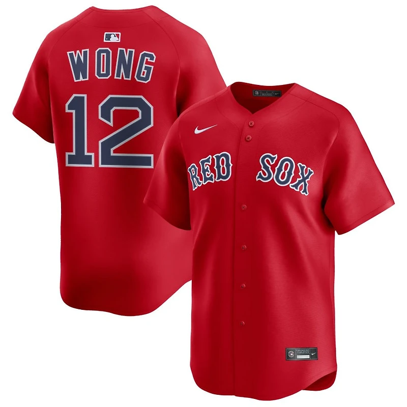 Connor Wong Men's Nike Red Boston Red Sox Alternate Limited Custom Jersey