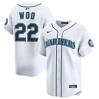 Bryan Woo Men's Nike White Seattle Mariners Home Limited Custom Jersey