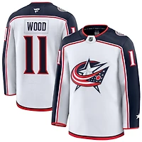 Miles Wood Men's Fanatics White Columbus Blue Jackets Away Premium Custom Jersey