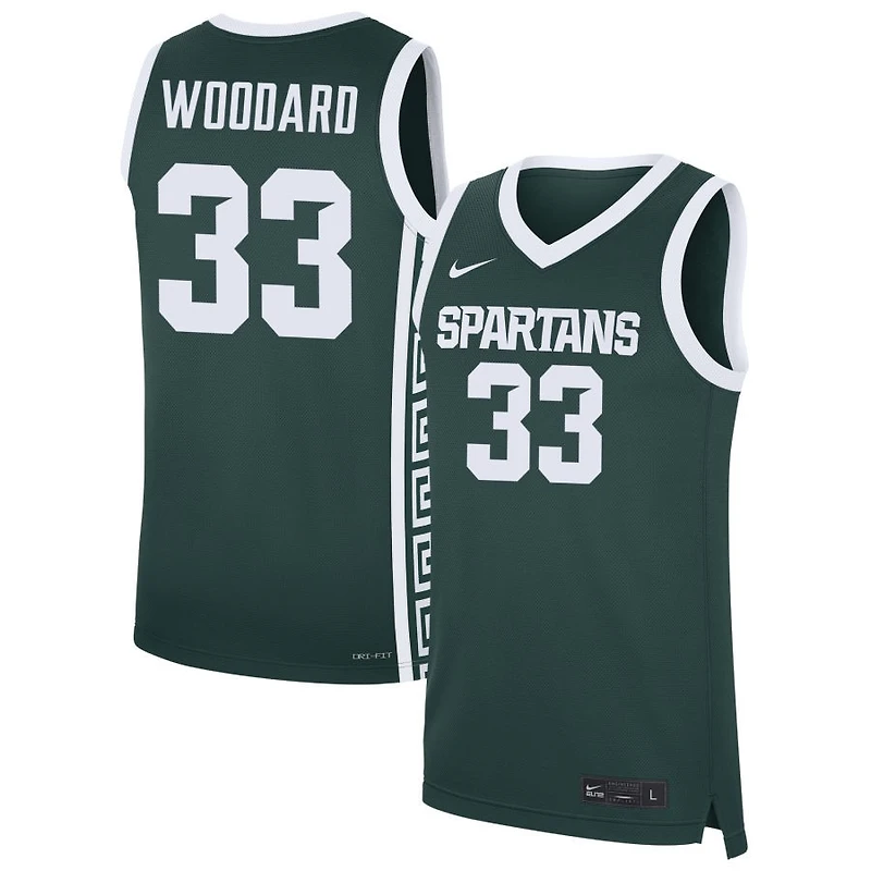 Juliann Woodard Unisex Nike Green Michigan State Spartans NIL Pick-A-Player Women's Basketball Replica Jersey
