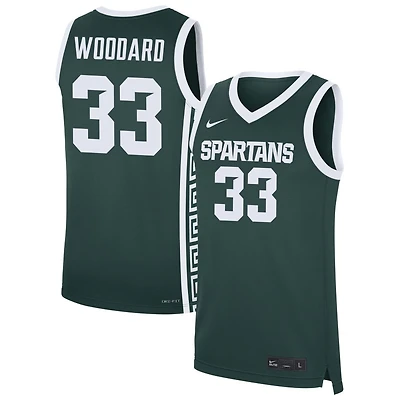 Juliann Woodard Unisex Nike  Green Michigan State Spartans NIL Pick-A-Player Women's Basketball Replica Jersey