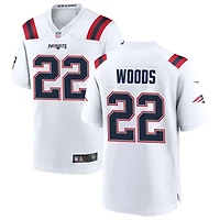 Charles Woods Men's Nike White New England Patriots Custom Game Jersey