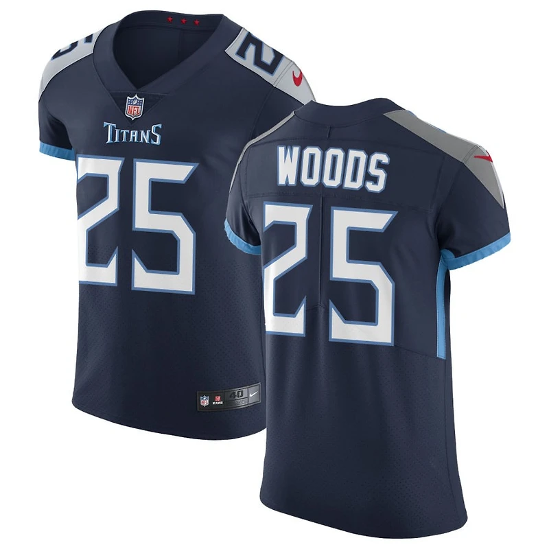 Xavier Woods Men's Nike Navy Tennessee Titans Vapor Untouchable Custom Elite Jersey