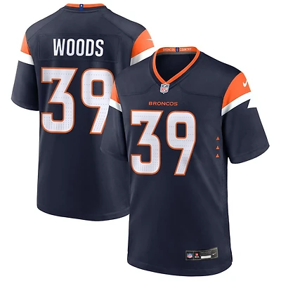 A.J. Woods Men's Nike  Navy Denver Broncos Alternate Mile High Collection Custom Game Jersey