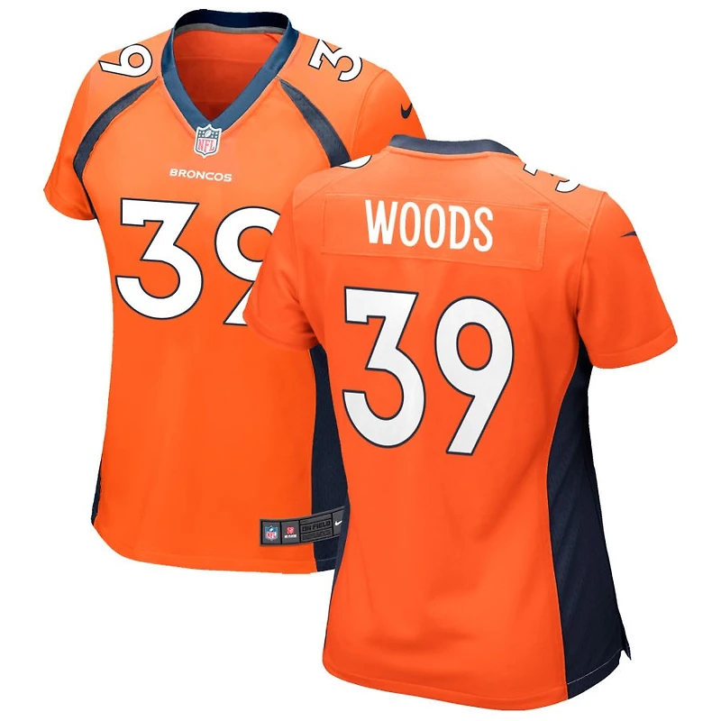 A.J. Woods Women's Nike Orange Denver Broncos Custom Game Jersey