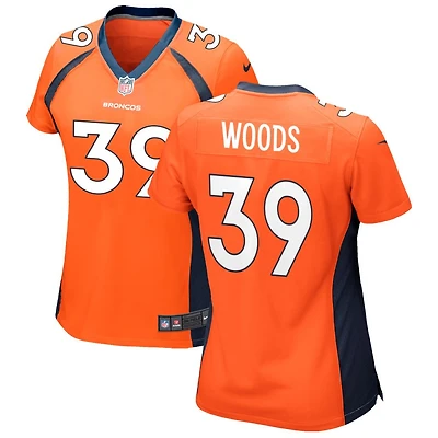 A.J. Woods Women's Nike Orange Denver Broncos Custom Game Jersey