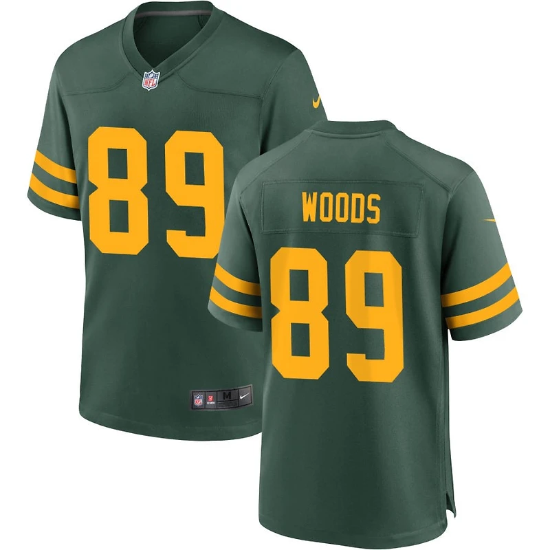 Michael Woods Men's Nike Green Green Bay Packers Alternate Custom Jersey