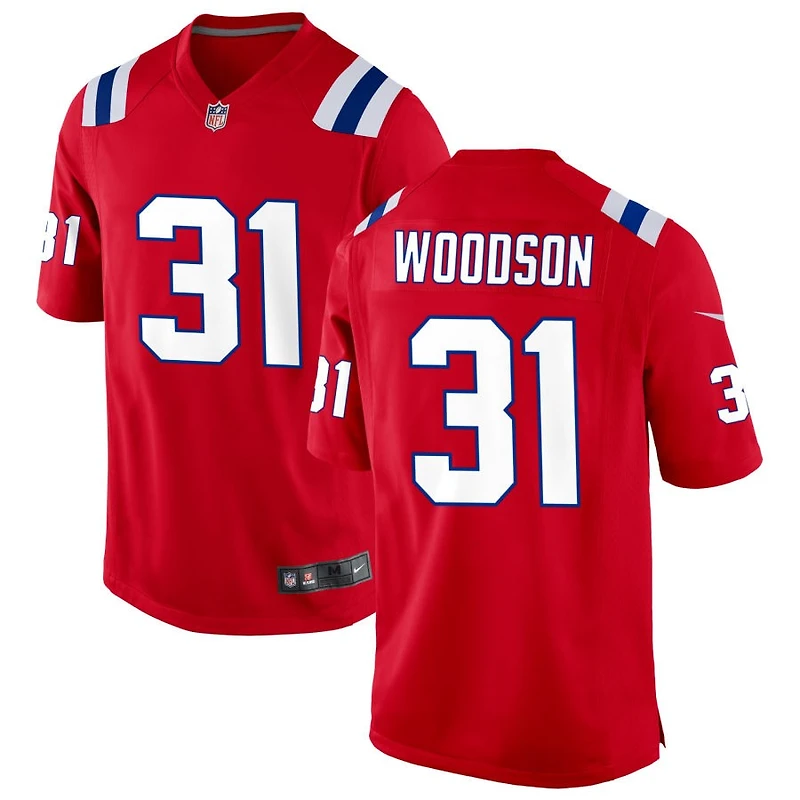 Craig Woodson Men's Nike Red New England Patriots Alternate Custom Jersey