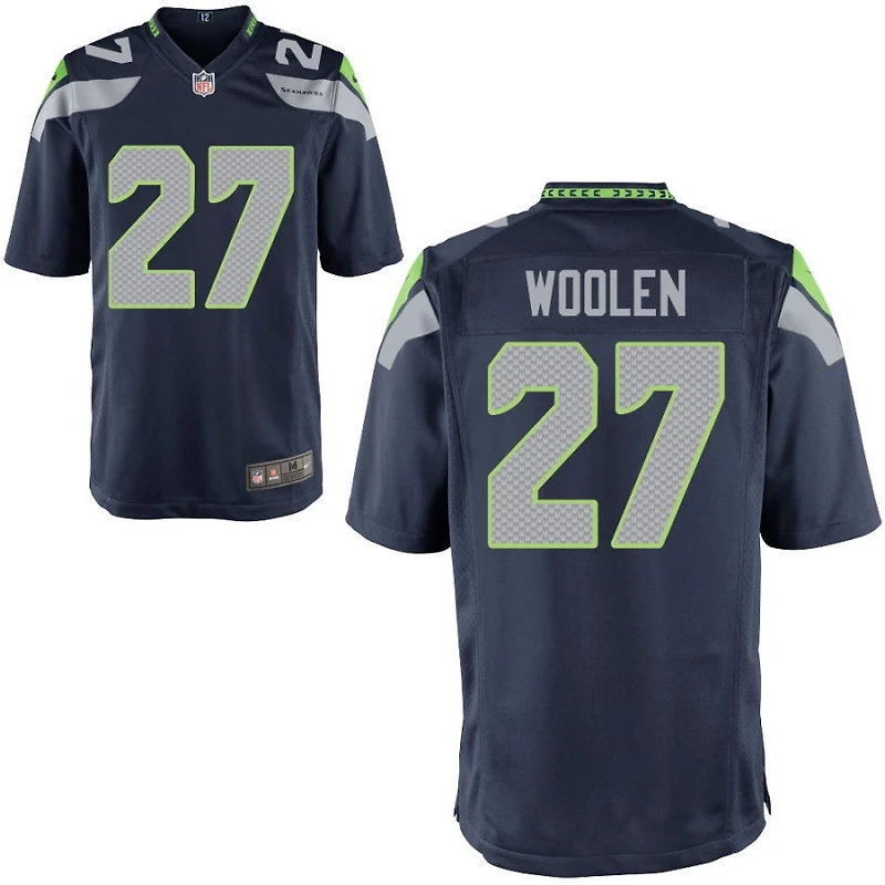 Riq Woolen Youth Nike College Navy Seattle Seahawks Custom Game Jersey