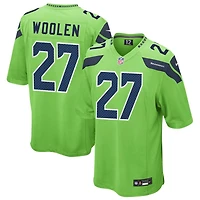Riq Woolen Men's Nike Neon Green Seattle Seahawks Alternate Custom Game Jersey