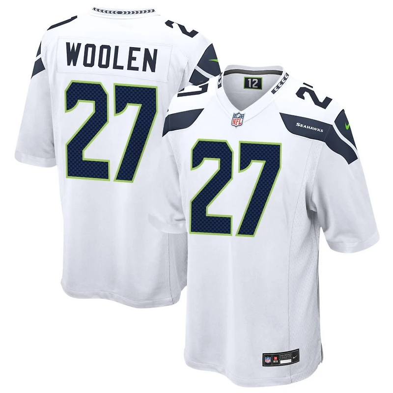 Riq Woolen Men's Nike  White Seattle Seahawks Custom Game Jersey