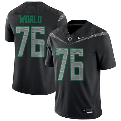 Isaiah World Men's Nike Black Oregon Ducks NIL Pick-A-Player Game Jersey