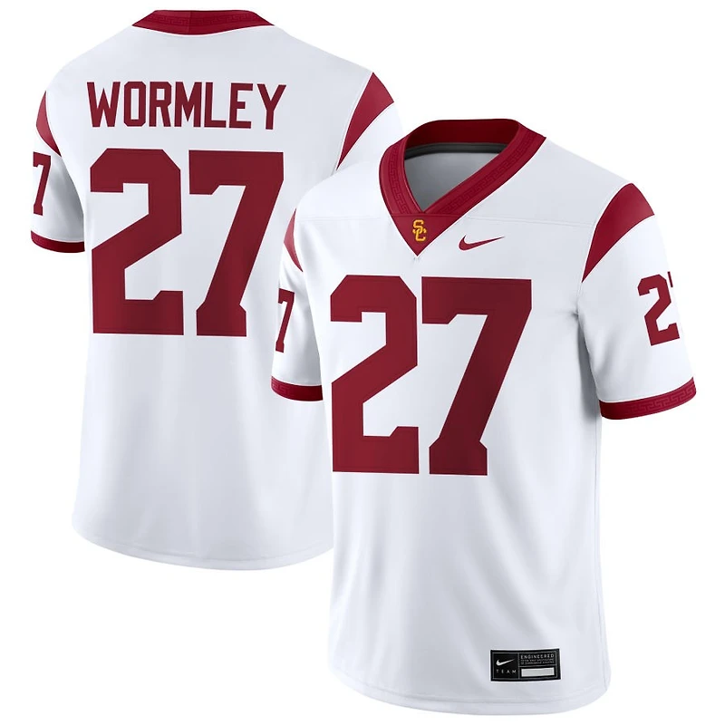 Riley Wormley Men's Nike Cardinal USC Trojans NIL Pick-A-Player Game Jersey