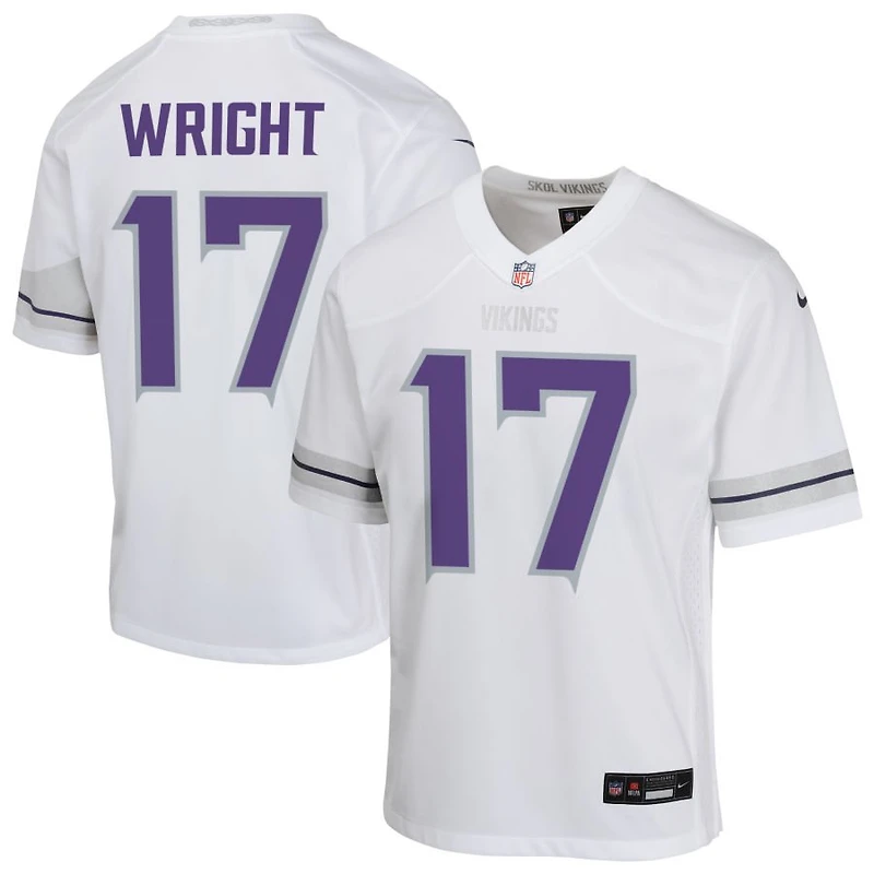 Ryan Wright Youth Nike White Minnesota Vikings Alternate Custom Game Jersey