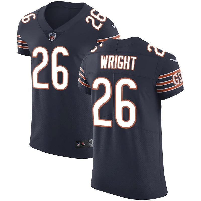 Nahshon Wright Men's Nike Navy Chicago Bears Vapor Untouchable Custom Elite Jersey