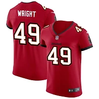 Owen Wright Men's Nike Red Tampa Bay Buccaneers Vapor Elite Custom Jersey