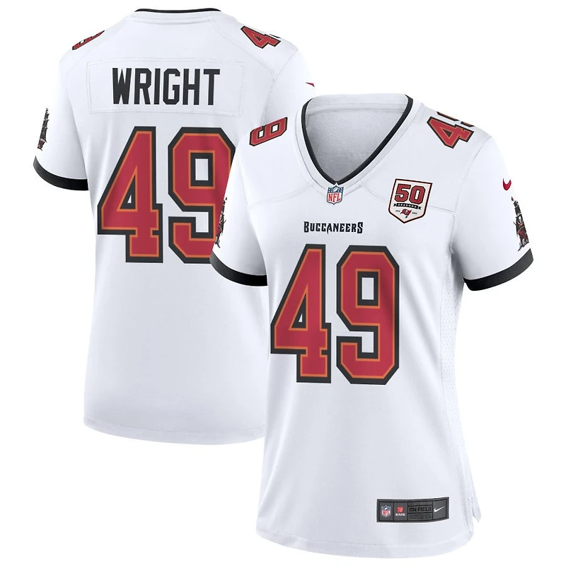 Owen Wright Women's Nike White Tampa Bay Buccaneers 50th Season Custom Game Jersey