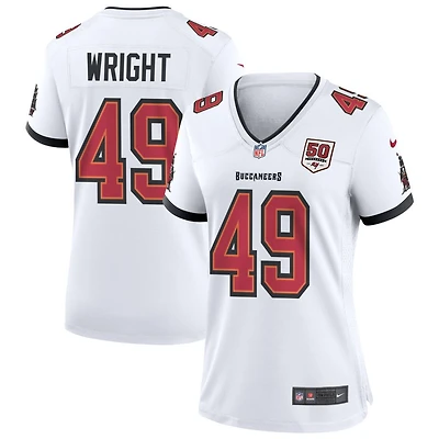 Owen Wright Women's Nike White Tampa Bay Buccaneers 50th Season Custom Game Jersey