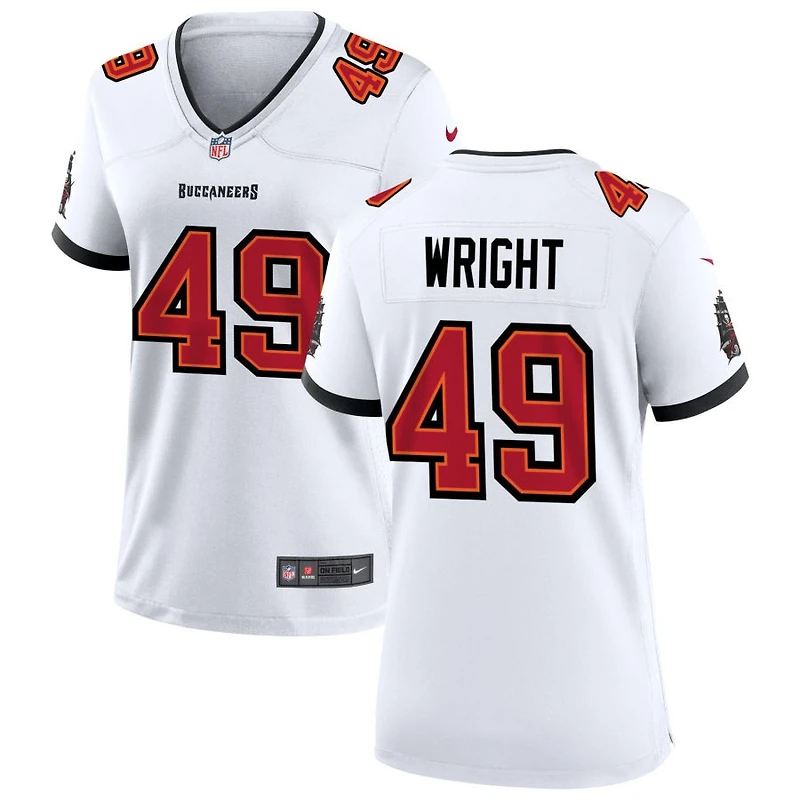 Owen Wright Women's Nike Tampa Bay Buccaneers White Custom Game Jersey