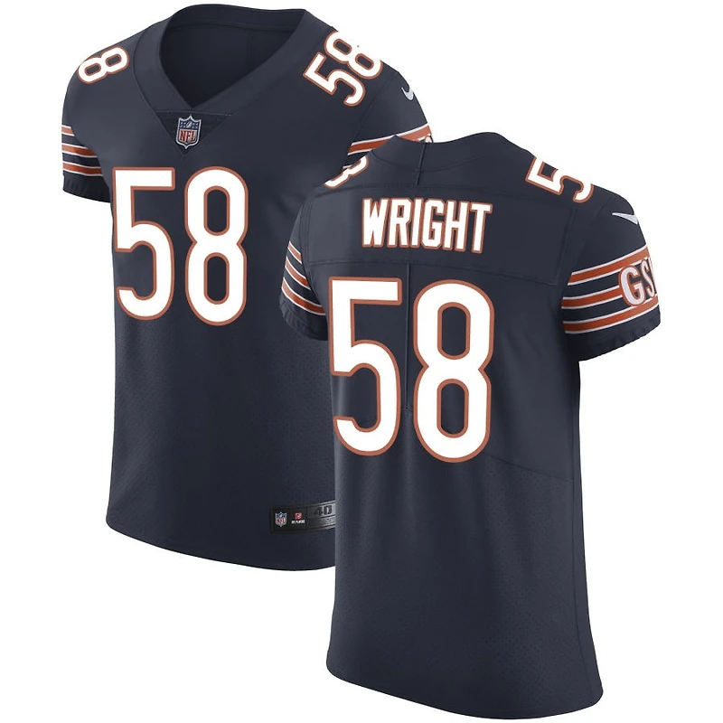 Darnell Wright Men's Nike Navy Chicago Bears Vapor Untouchable Custom Elite Jersey