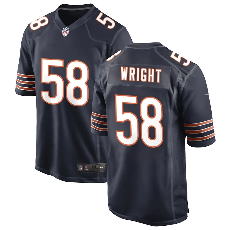 Darnell Wright Men's Nike Navy Chicago Bears Custom Game Jersey