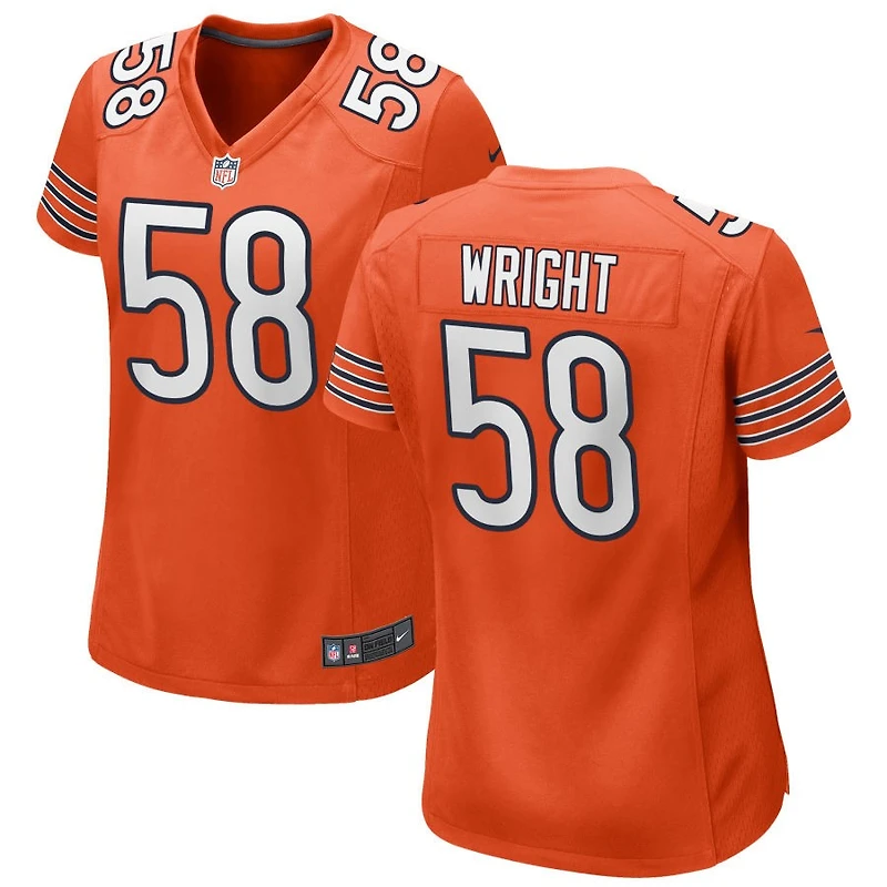 Darnell Wright Women's Nike Orange Chicago Bears Alternate Custom Game Jersey