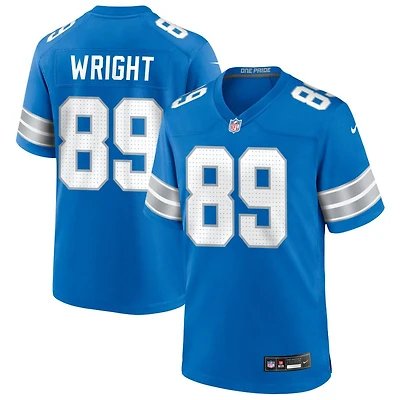 Brock Wright Men's Nike Blue Detroit Lions Custom Game Jersey