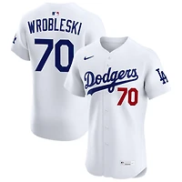 Justin Wrobleski Men's Nike White Los Angeles Dodgers Home Elite Custom Jersey